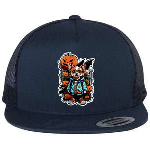 Hip Halloween Dog Flat Bill Trucker Hat