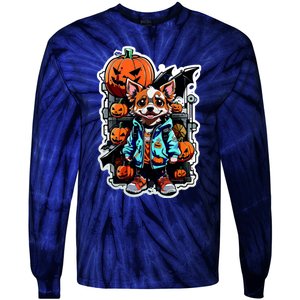 Hip Halloween Dog Tie-Dye Long Sleeve Shirt