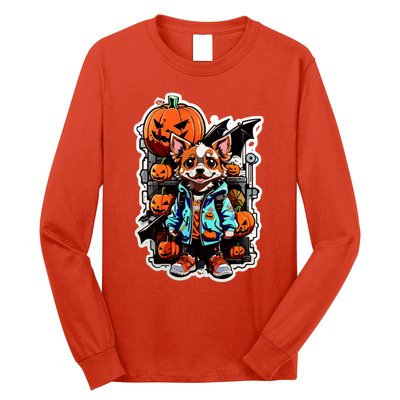 Hip Halloween Dog Long Sleeve Shirt