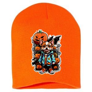 Hip Halloween Dog Short Acrylic Beanie