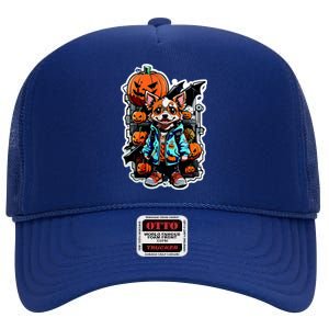 Hip Halloween Dog High Crown Mesh Back Trucker Hat