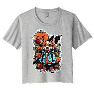 Hip Halloween Dog Women's Crop Top Tee