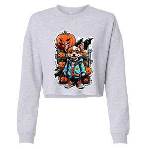 Hip Halloween Dog Cropped Pullover Crew