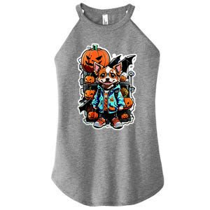 Hip Halloween Dog Women's Perfect Tri Rocker Tank