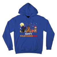 Happy Hallothanksmas Dachshund Dog Lover Halloween Christmas Great Gift Hoodie