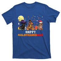 Happy Hallothanksmas Dachshund Dog Lover Halloween Christmas Great Gift T-Shirt