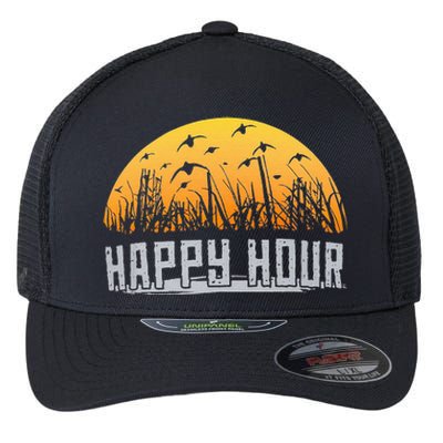 Happy Hour Duck Hunting Hunter Flexfit Unipanel Trucker Cap