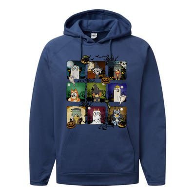 Happy Halloween Dog Family Matching Funny Dog Lover Performance Fleece Hoodie