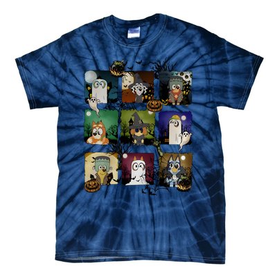 Happy Halloween Dog Family Matching Funny Dog Lover Tie-Dye T-Shirt