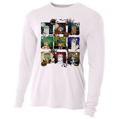 Happy Halloween Dog Family Matching Funny Dog Lover Cooling Performance Long Sleeve Crew