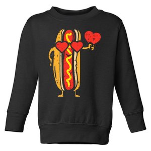 Heart Hot Dog Cute Sausage Bun Toddler Sweatshirt