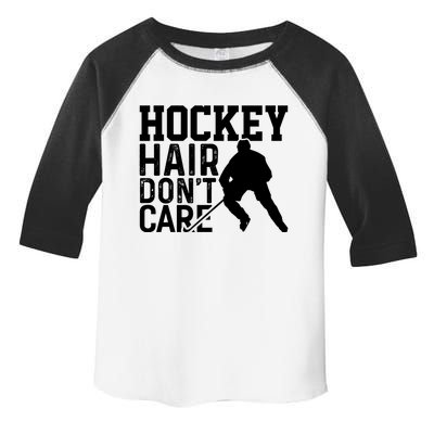 Hockey Hair Dont Care Funny Hockey Great Gift Toddler Fine Jersey T-Shirt