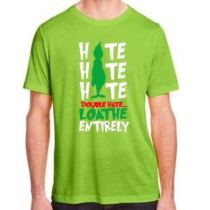 Hate Hate Double Hate Loathe Entirely Funny Christmas Adult ChromaSoft Performance T-Shirt