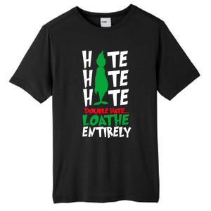 Hate Hate Double Hate Loathe Entirely Funny Christmas Tall Fusion ChromaSoft Performance T-Shirt