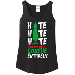 Hate Hate Double Hate Loathe Entirely Funny Christmas Ladies Essential Tank