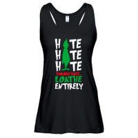 Hate Hate Double Hate Loathe Entirely Funny Christmas Ladies Essential Flowy Tank