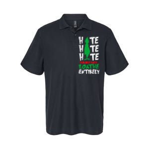 Hate Hate Double Hate Loathe Entirely Funny Christmas Softstyle Adult Sport Polo