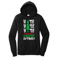 Hate Hate Double Hate Loathe Entirely Funny Christmas Women's Pullover Hoodie