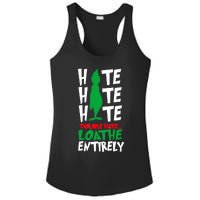 Hate Hate Double Hate Loathe Entirely Funny Christmas Ladies PosiCharge Competitor Racerback Tank