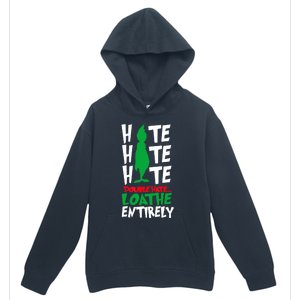 Hate Hate Double Hate Loathe Entirely Funny Christmas Urban Pullover Hoodie