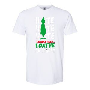 Hate Hate Double Hate Loathe Entirely Funny Christmas Softstyle CVC T-Shirt