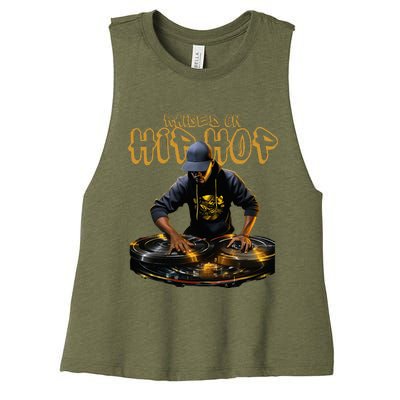 Hip Hop Dj 50th Anniversary Women's Racerback Cropped Tank