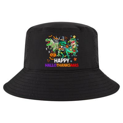 Happy Hallothanksmas Dinosaur Halloween Thanksgiving Xmas Gift Cool Comfort Performance Bucket Hat