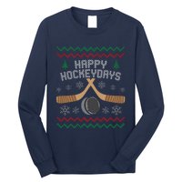 Happy Hockey Days Ugly Christmas Sweater Long Sleeve Shirt