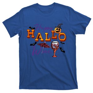 Happy Hallowine Drinking Scary Ghost Boo Pumpkin Halloween Gift T-Shirt