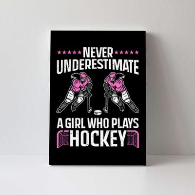 Hockey Hair Dont Care Ice Hockey Sport Hockey Player Canvas