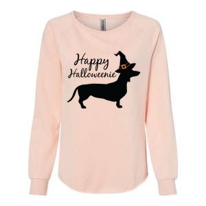 Happy Halloweenie Dachshund Wiener Dog Halloween Womens California Wash Sweatshirt