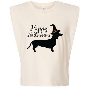 Happy Halloweenie Dachshund Wiener Dog Halloween Garment-Dyed Women's Muscle Tee