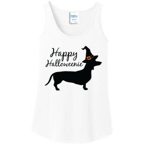 Happy Halloweenie Dachshund Wiener Dog Halloween Ladies Essential Tank