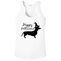 Happy Halloweenie Dachshund Wiener Dog Halloween Ladies PosiCharge Competitor Racerback Tank