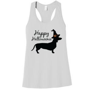 Happy Halloweenie Dachshund Wiener Dog Halloween Women's Racerback Tank