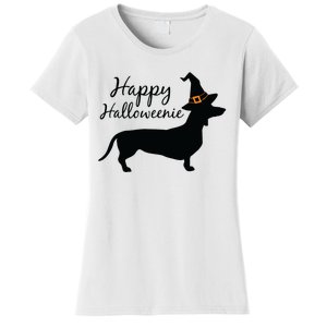 Happy Halloweenie Dachshund Wiener Dog Halloween Women's T-Shirt