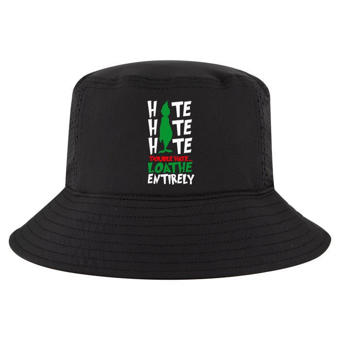 Hate Hate double hate loathe entirely funny Christmas  Cool Comfort Performance Bucket Hat