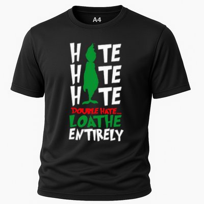 Hate Hate double hate loathe entirely funny Christmas  Performance Shirt