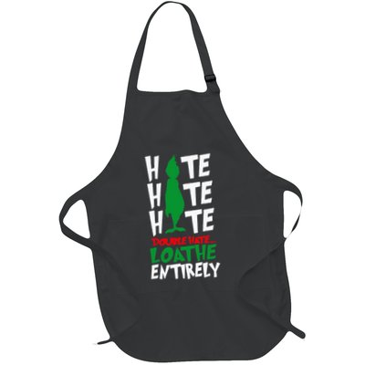 Hate Hate double hate loathe entirely funny Christmas  Apron