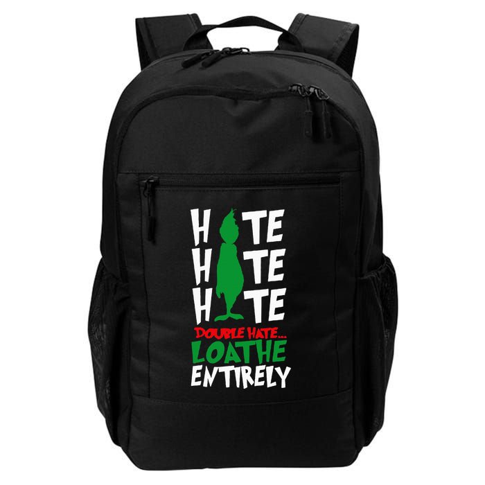 Hate Hate double hate loathe entirely funny Christmas  Backpack