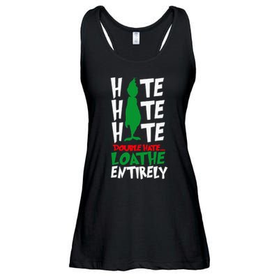 Hate Hate double hate loathe entirely funny Christmas  Ladies Essential Flowy Tank