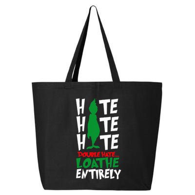 Hate Hate double hate loathe entirely funny Christmas  25L Jumbo Tote
