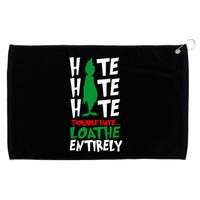 Hate Hate double hate loathe entirely funny Christmas  Grommeted Golf Towel