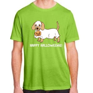 Happy Halloweenie Dachshund Dog Ghost Lazy Halloween Costume Gift Adult ChromaSoft Performance T-Shirt