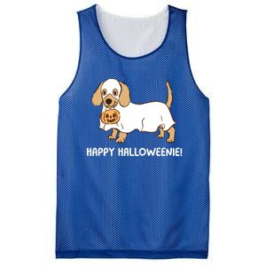 Happy Halloweenie Dachshund Dog Ghost Lazy Halloween Costume Gift Mesh Reversible Basketball Jersey Tank