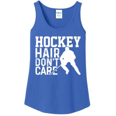 Hockey Hair Dont Care Hockey Player Gift Ladies Essential Tank