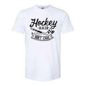 Hockey Hair Dont Care Meaningful Gift Cute Ice Hockey Gift Softstyle CVC T-Shirt