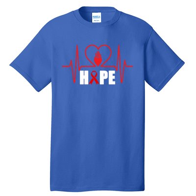 Hope Heart Disease Awareness In February Heart Health Month Gift Tall T-Shirt