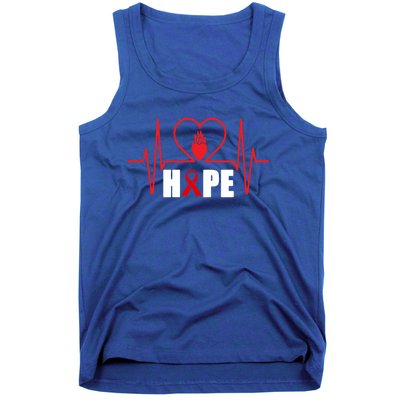 Hope Heart Disease Awareness In February Heart Health Month Gift Tank Top