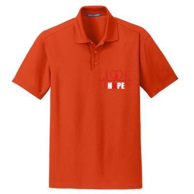 Hope Heart Disease Awareness In February Heart Health Month Gift Dry Zone Grid Polo